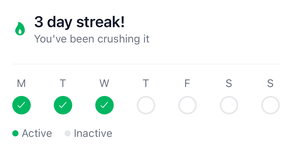 Streak tracking