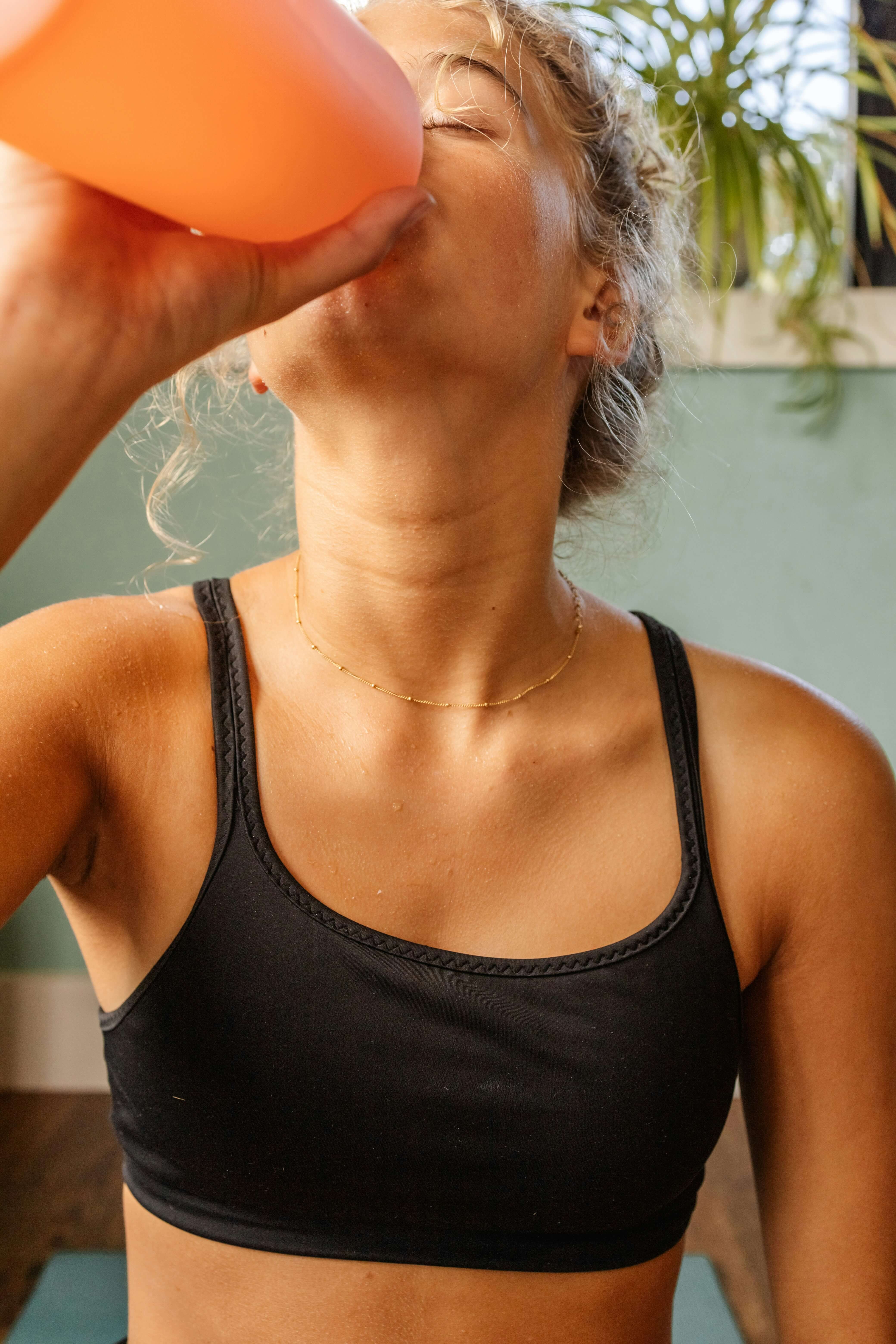 Woman with smoothie